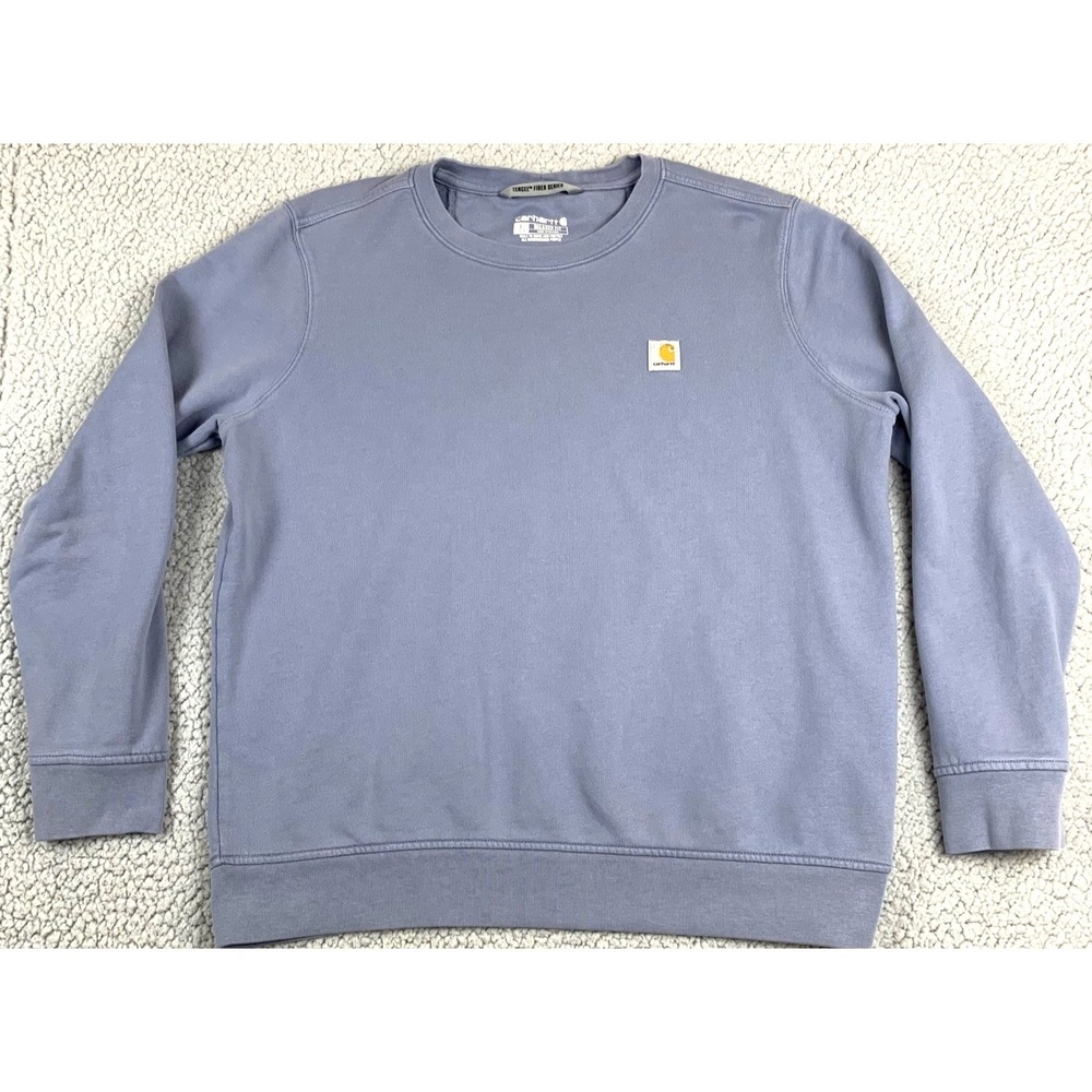 Carhartt TS6179-W Womens L Wisteria Crewneck Sweatshirt Relaxed Fit Logo